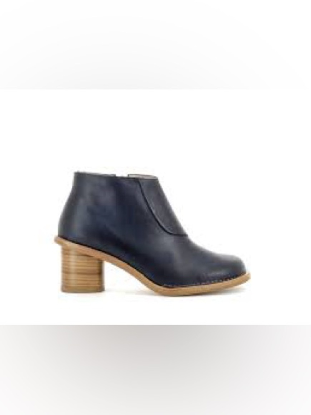 NEOSENS Spanish Leather Front Zip Ankle Boots Wood HeeL